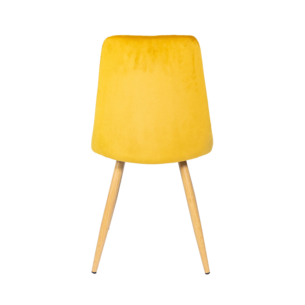 Bueno Dining Chair Mustard Yellow Velvet