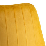 Bueno Dining Chair Mustard Yellow Velvet
