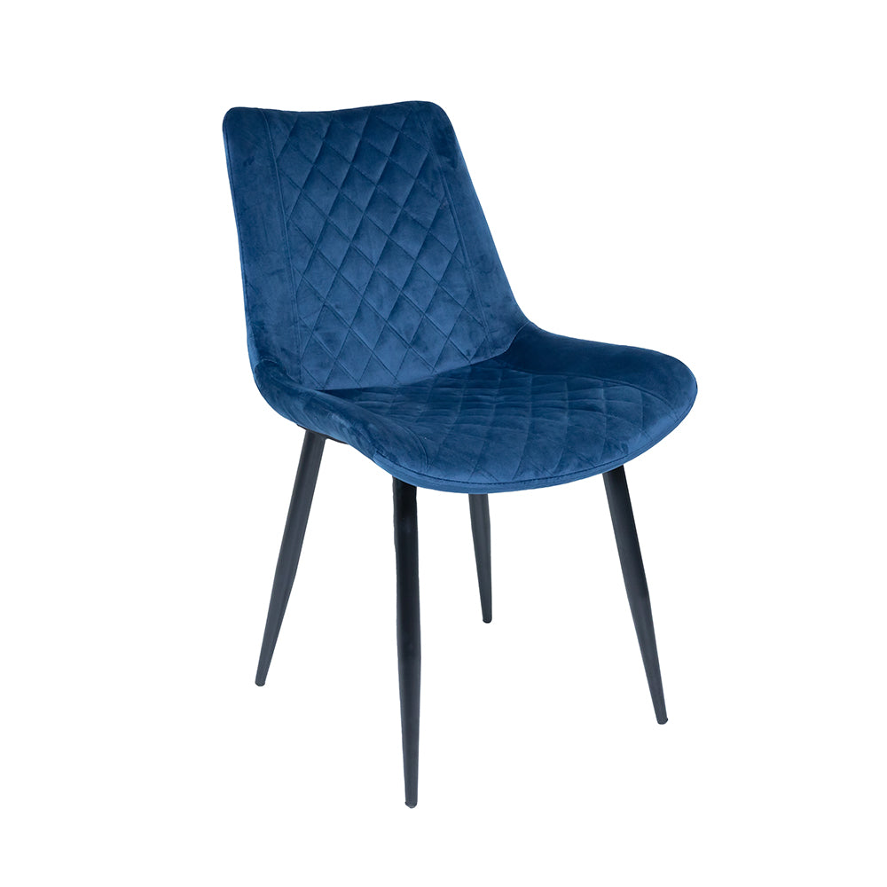 Bruno Dining Chair Blue Velvet