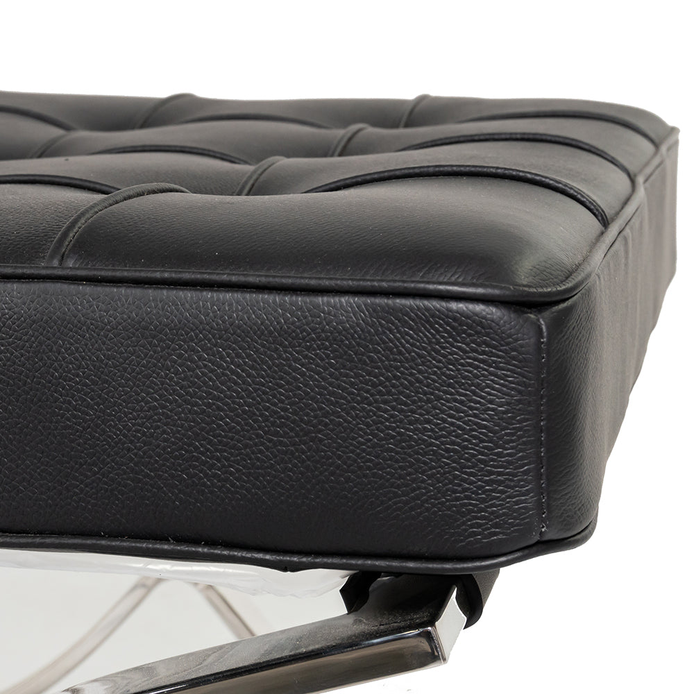 Barcelona Chair and Ottoman Black Leather