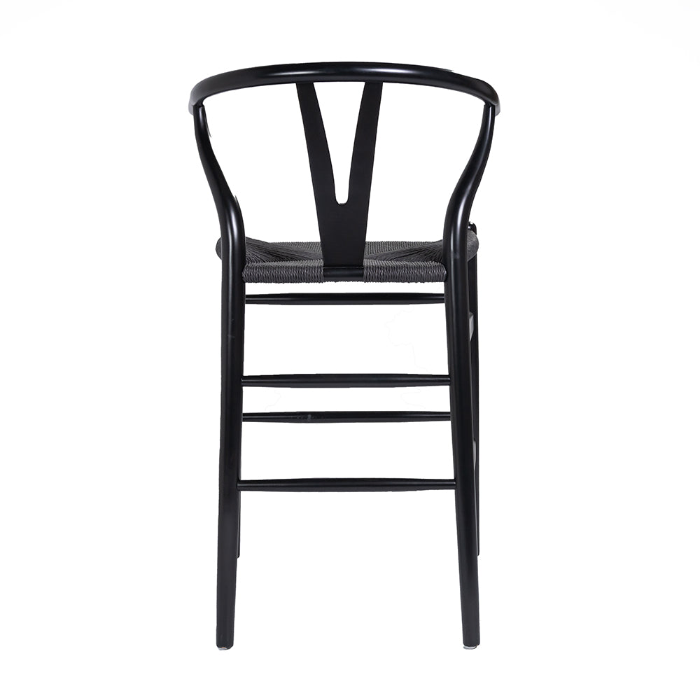 Hans J Wegner style Wishbone Bar Stool - All Black