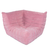 Togo Style Sofa Pastel Pink Corduroy Corner