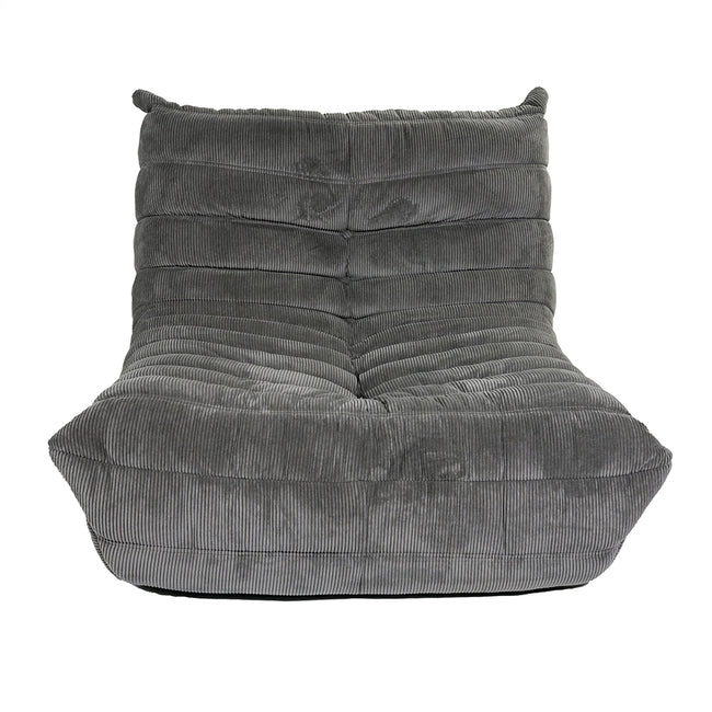 Togo Style Sofa Charcoal Grey Corduroy