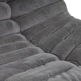 Togo Style Sofa Charcoal Grey Corduroy