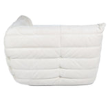 Togo Style Sofa Off White Suede Corner