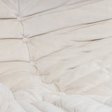 Togo Style Sofa Off White Suede Corner
