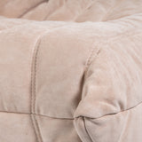 Togo Style Sofa Ivory Suede 2 Seater
