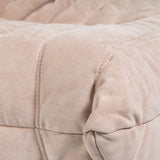 Togo Style Sofa Ivory Suede 1 Seater