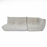 Togo Style Sofa Off White Suede Corner
