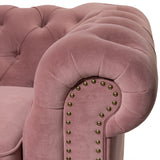 2 Seater Chesterfield Sofa Dusty Pink Velvet