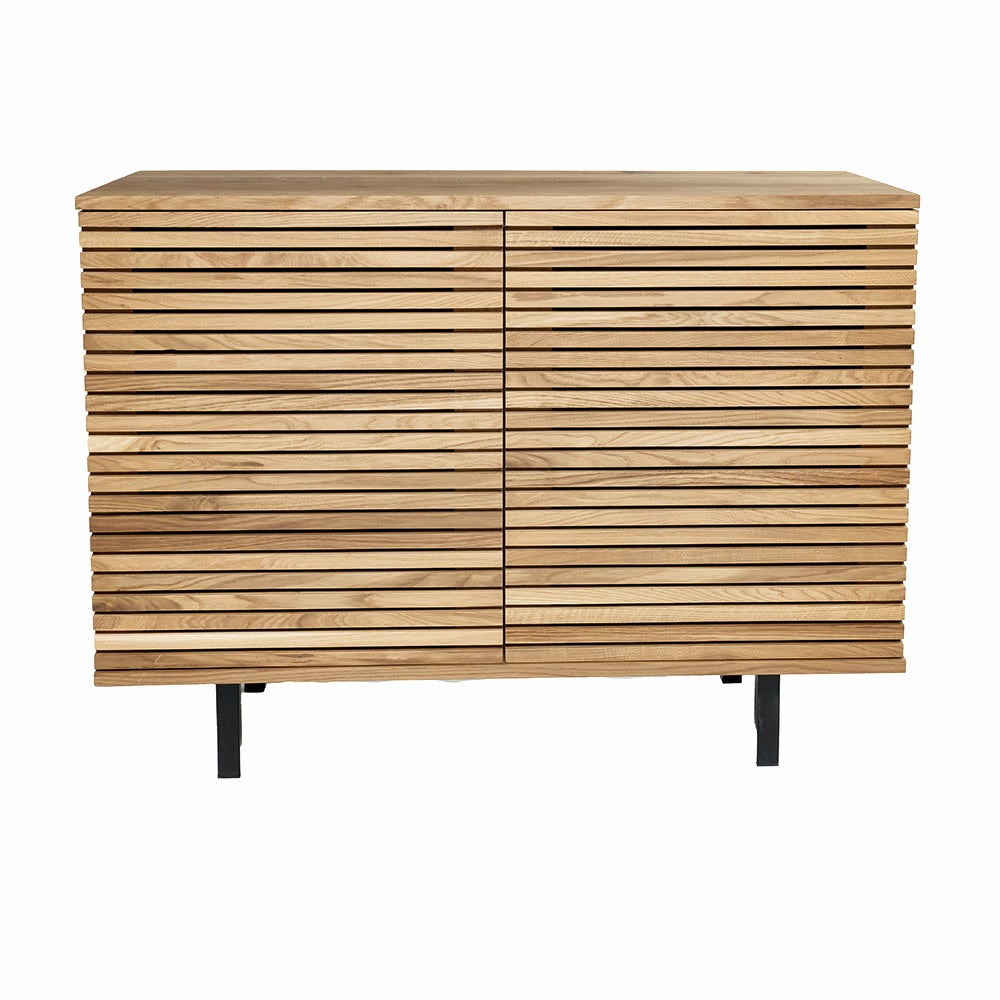 Solid Oak 2 Doors Slatted Cabinet L 105cm / Strachel A.F.