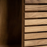 Solid Oak 2 Doors Slatted Cabinet L 105cm / Strachel A.F.