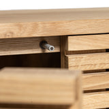 Solid Oak 2 Doors Slatted Cabinet L 105cm / Strachel A.F.