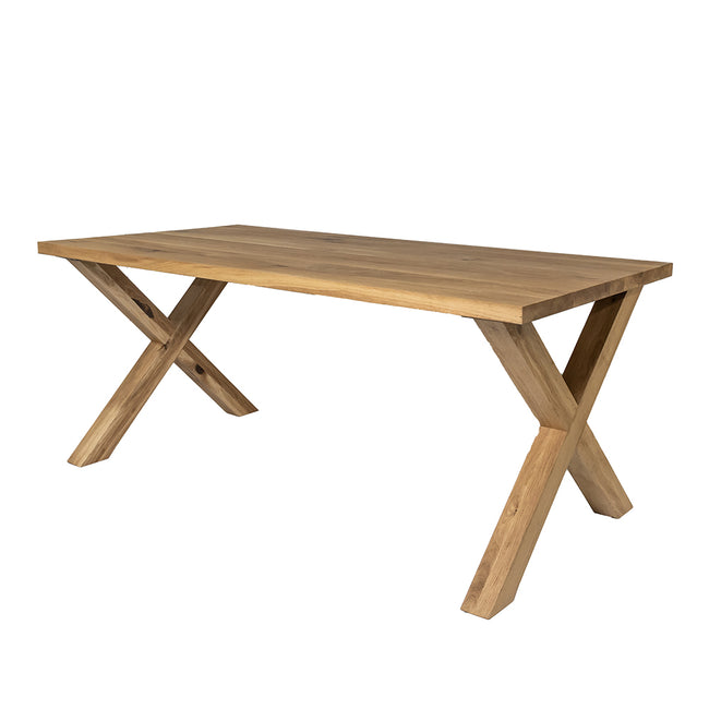 Solid Oak X Frame Dining Table / Strachel A.F.