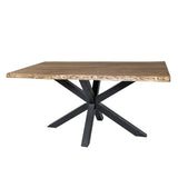 Solid Oak Dining Table Brown / Star Frame Black / Strachel A.F.