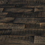 Reclaimed Oak Parquete Table Graphite / Star Frame by Strachel A.F.