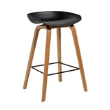 Vogue Low Back Bar Stool - Black