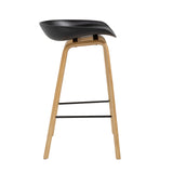 Vogue Low Back Bar Stool - Black