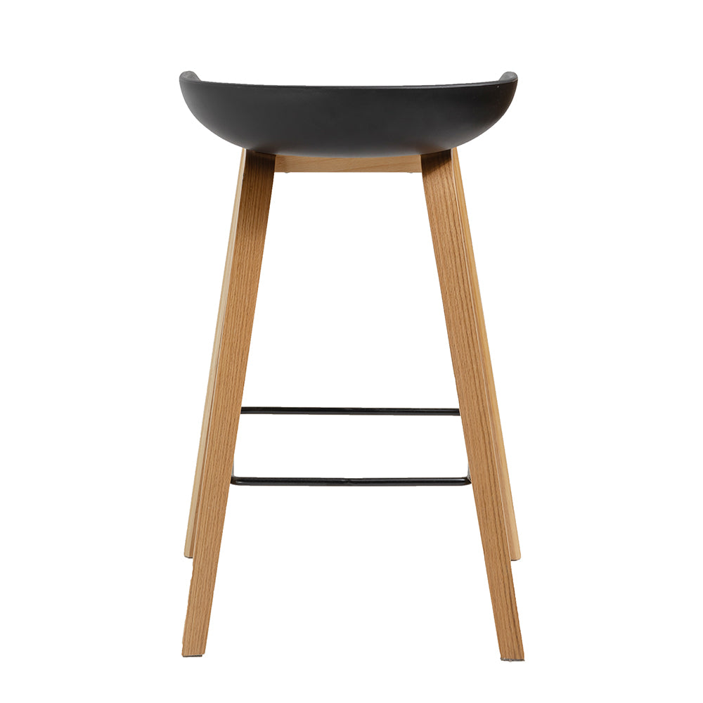 Vogue Low Back Bar Stool - Black