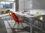 Iconic DSW Style Side Chair  Red - Natural Legs