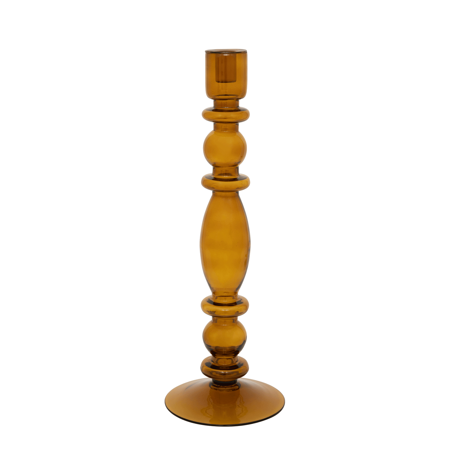 Candle Holder Bottle Brown