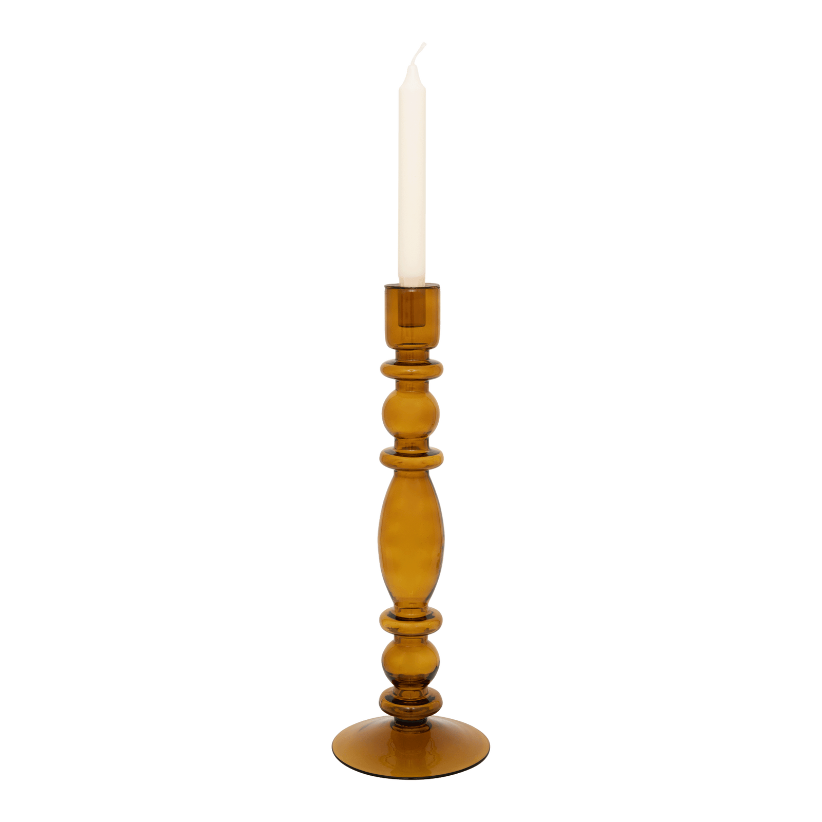 Candle Holder Bottle Brown