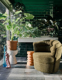 HKliving Stoneware Side Table Terra