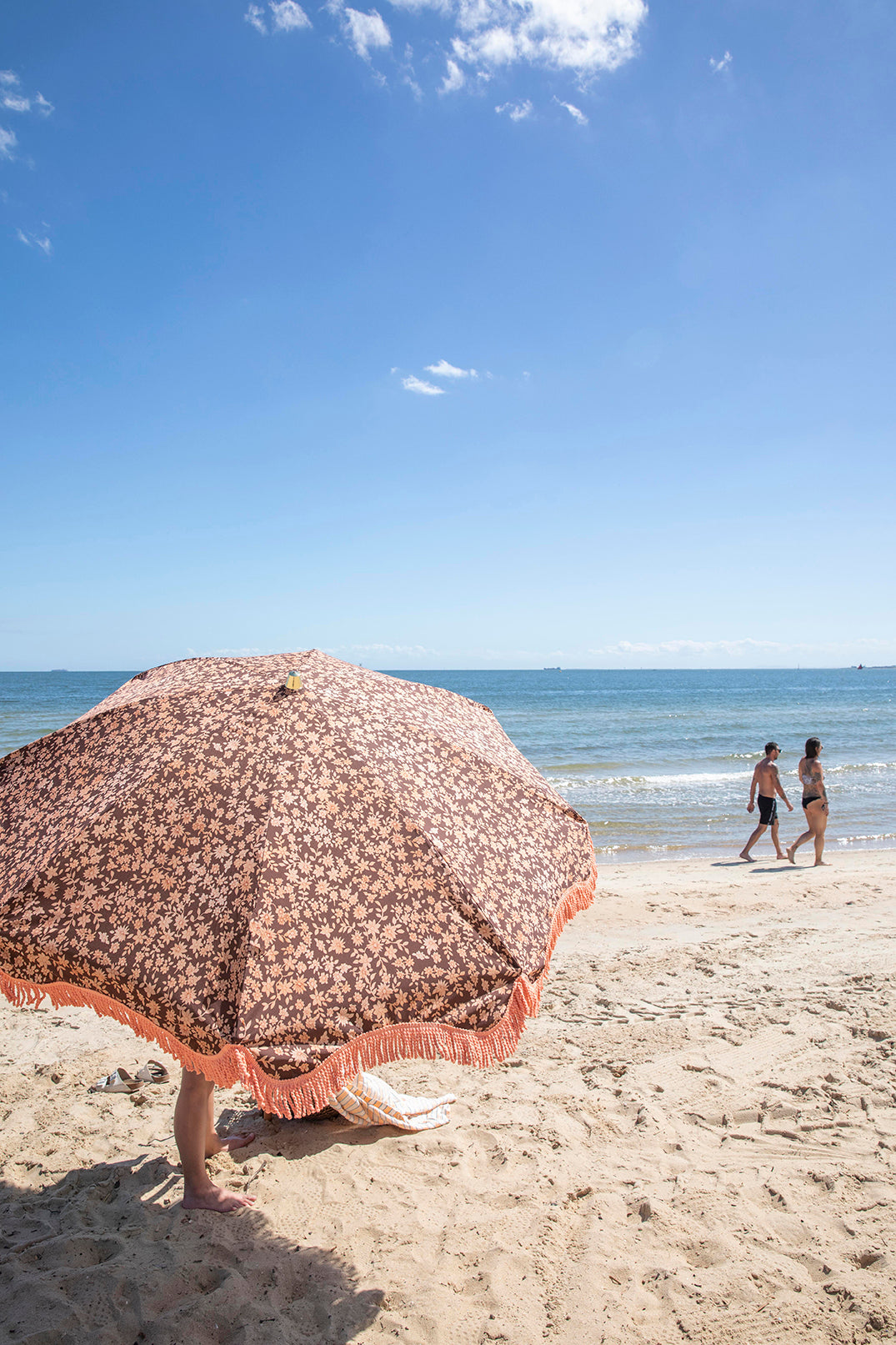 HKliving Beach Umbrella Vintage Floral