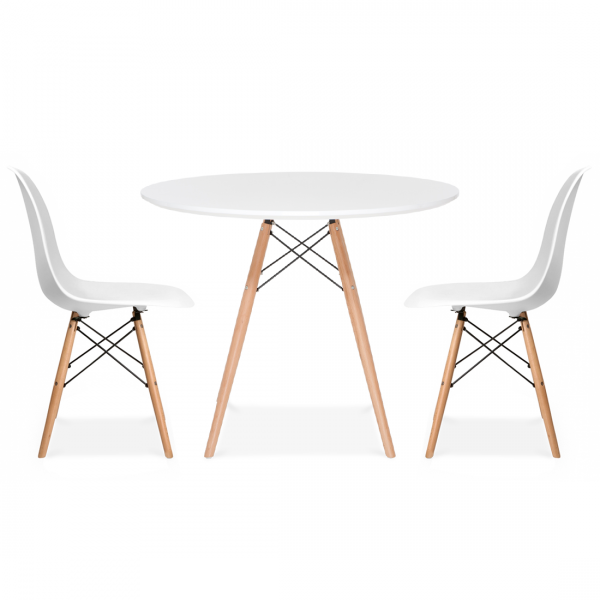 Iconic WDW Style White Dining Table 80cm