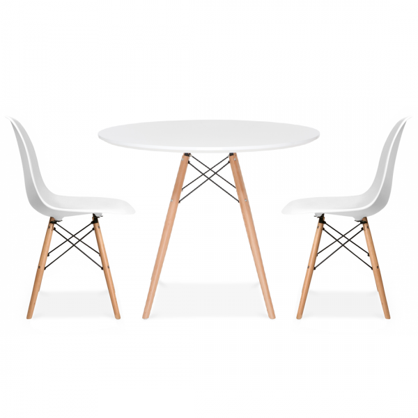WDW White Dining Table 80cm - Inspired By Designs of Charles & Ray Eames