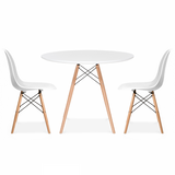 Iconic WDW Style White Dining Table 80cm