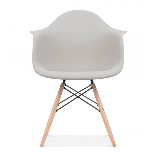Iconic DAW Style Arm Chair - Light Grey