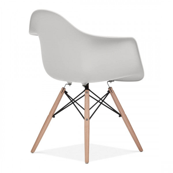 Iconic DAW Style Arm Chair - Light Grey