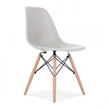 Iconic DSW Style Side Chair  Light Grey - Natural Legs