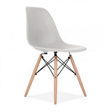 Iconic DSW Style Side Chair  Light Grey - Natural Legs