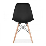Iconic DSW Style Side Chair  Black - Natural Legs