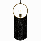 Tassel Pendant Lamp Black/Gold- Madam Stoltz