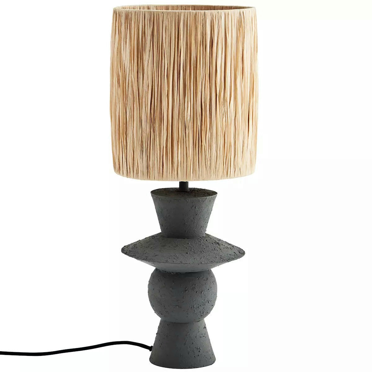 Grey Iron Base Table Lamp