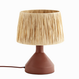 Iron Table Lamp Brick With Raffia Shade
- Madam Stoltz