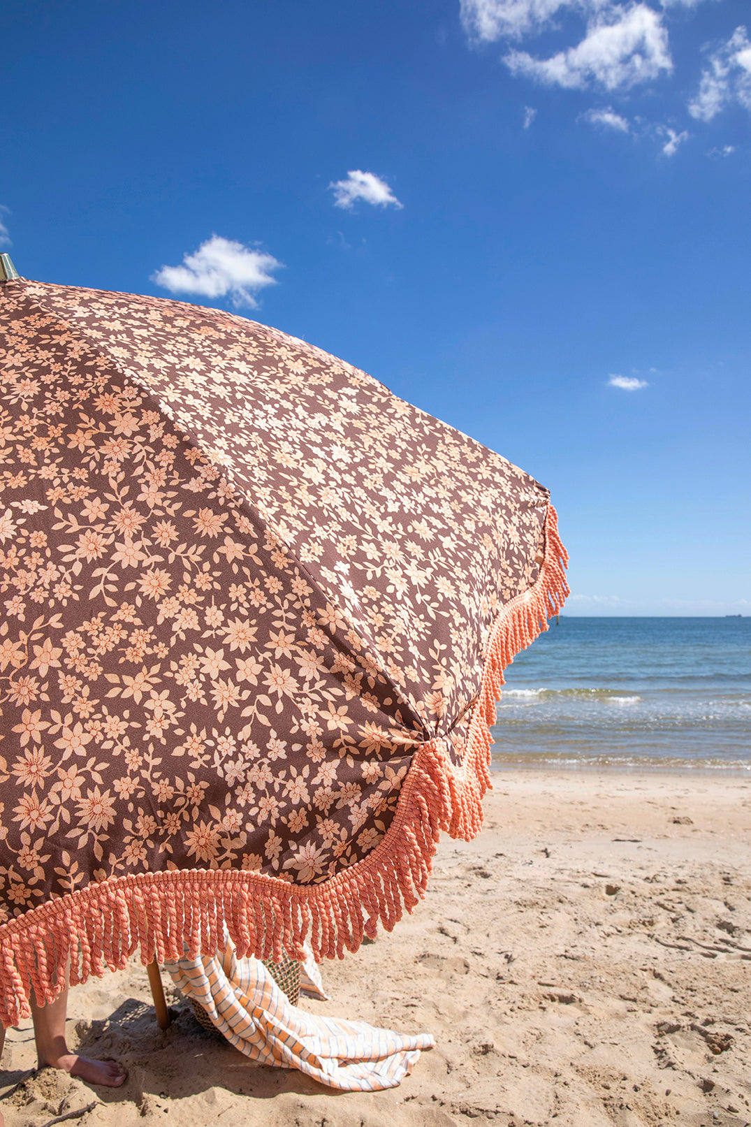 HKliving Beach Umbrella Vintage Floral