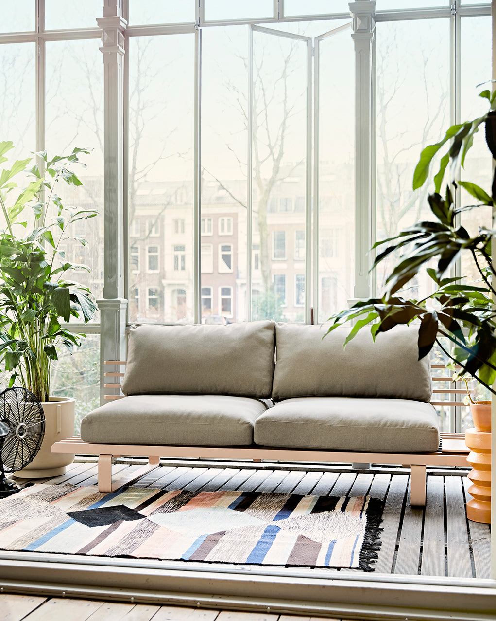 HKliving Hand Woven Indoor/ Outdoor Rug Multicolour (120x180)