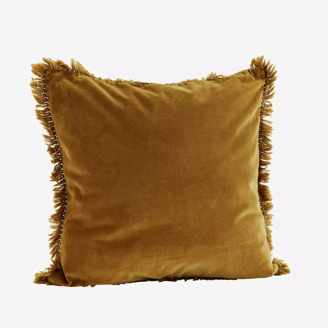 Velvet Cushion With Fringes 50cm