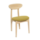 Emily Dining Chair Oak - Padded Seat Green