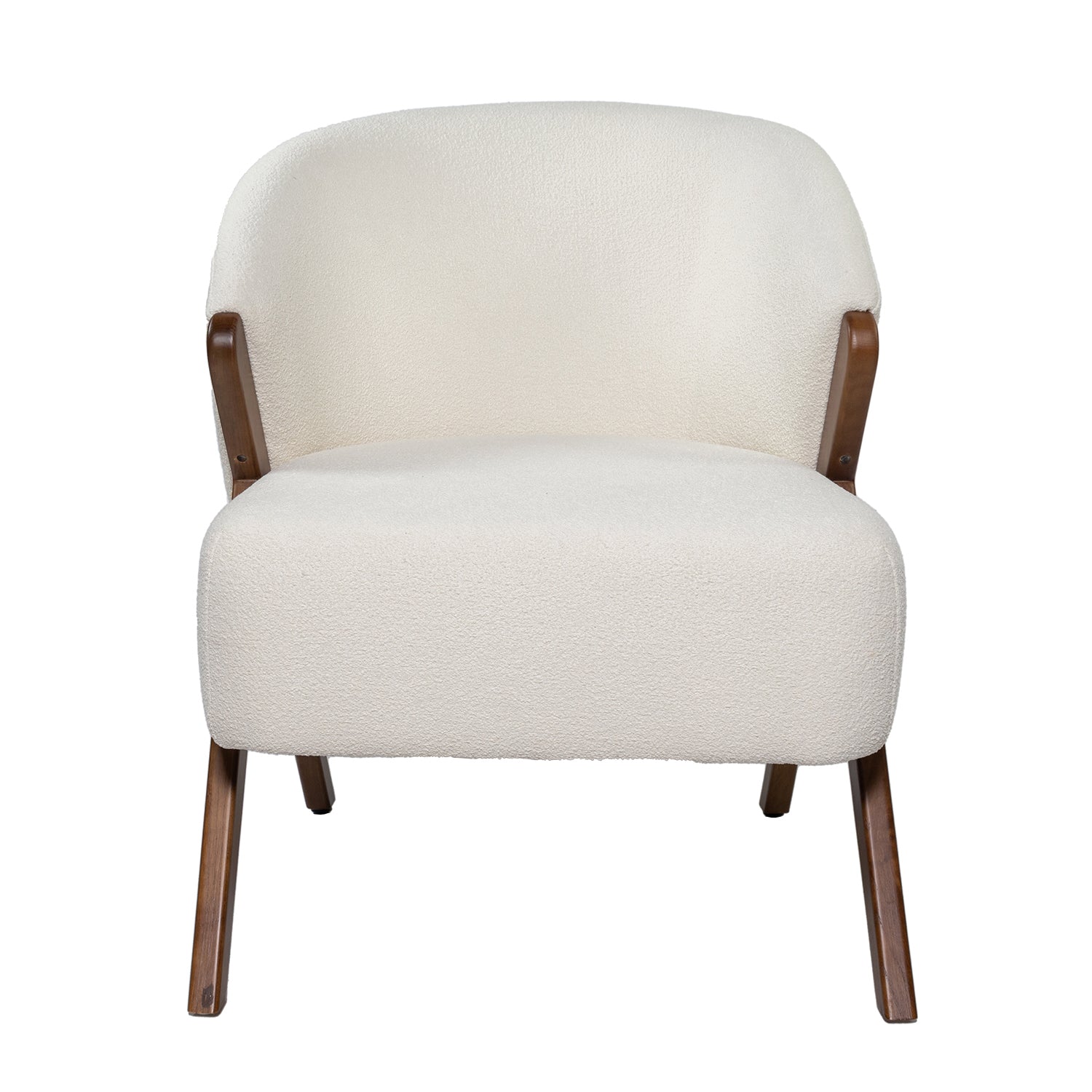 Sherpa Style Boucle Chair / Walnut Legs – S.ALTERNATIVE FURNITURE