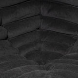 Togo Style Sofa Charcoal Grey Corduroy Corner