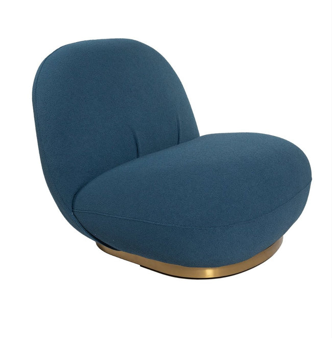 Pacha Style Swivel Lounge Chair Jeans Blue