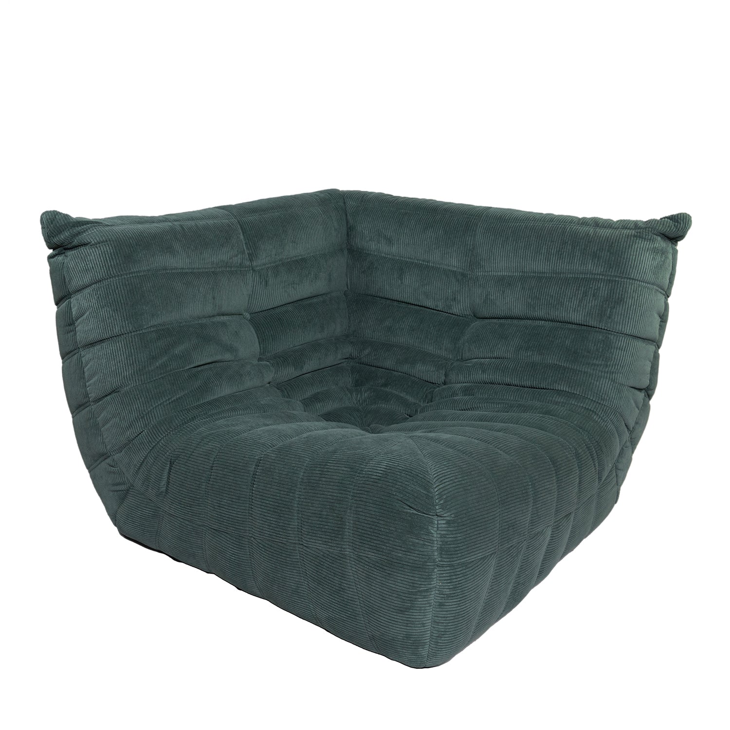 Togo Style Sofa Teal Corduroy Corner