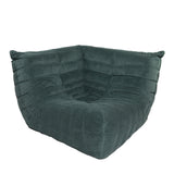 Togo Style Sofa Teal Corduroy Corner