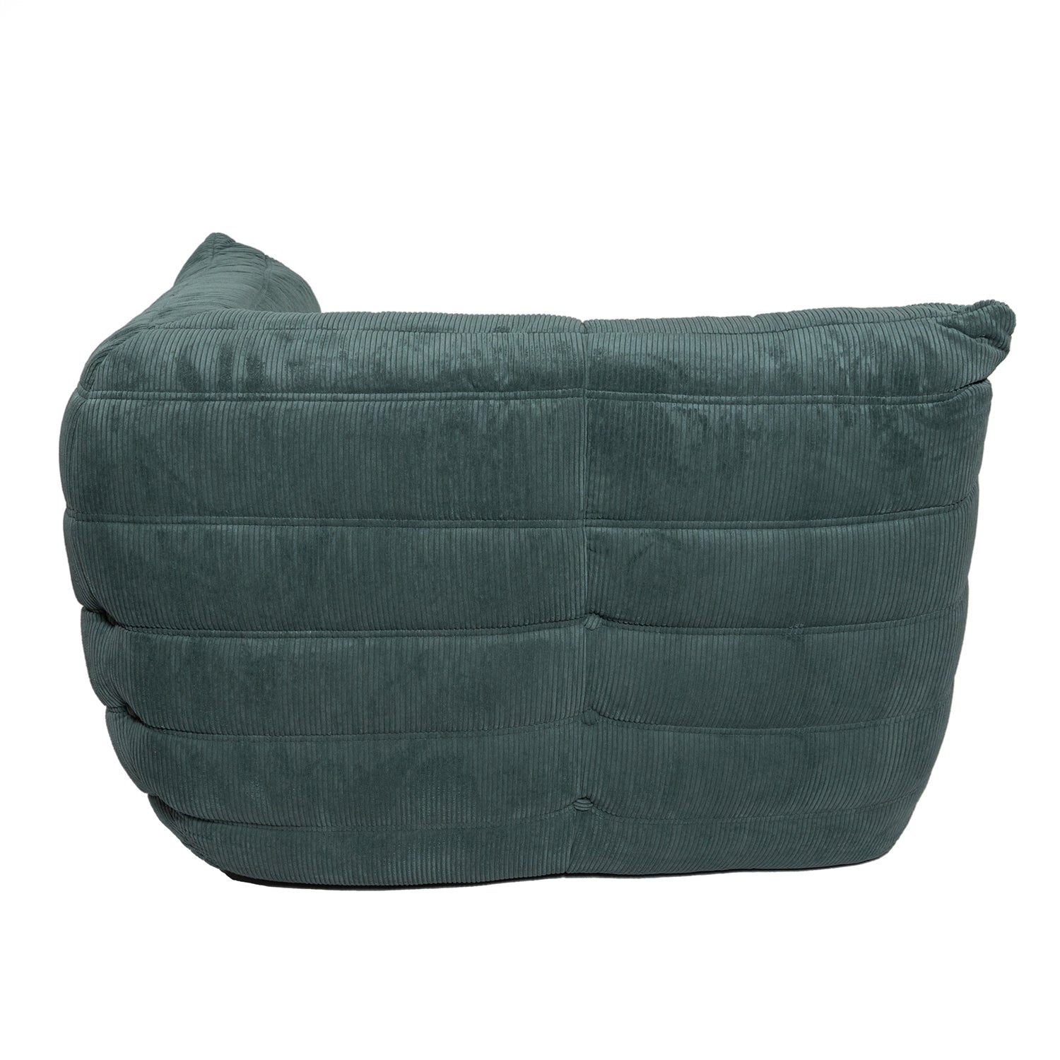 Togo Style Sofa Teal Corduroy Corner