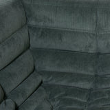 Togo Style Sofa Teal Corduroy Corner